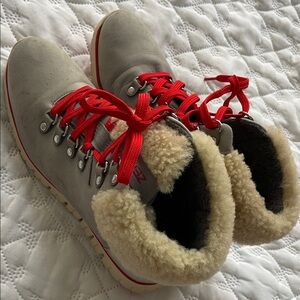Cole Haan Gray and Red Winter show boots